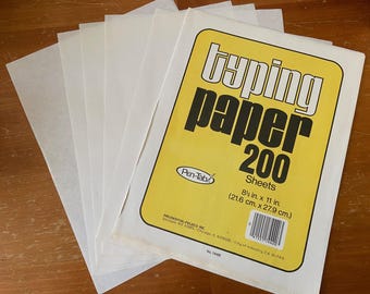 Vintage Pen-Tab Typing Paper
