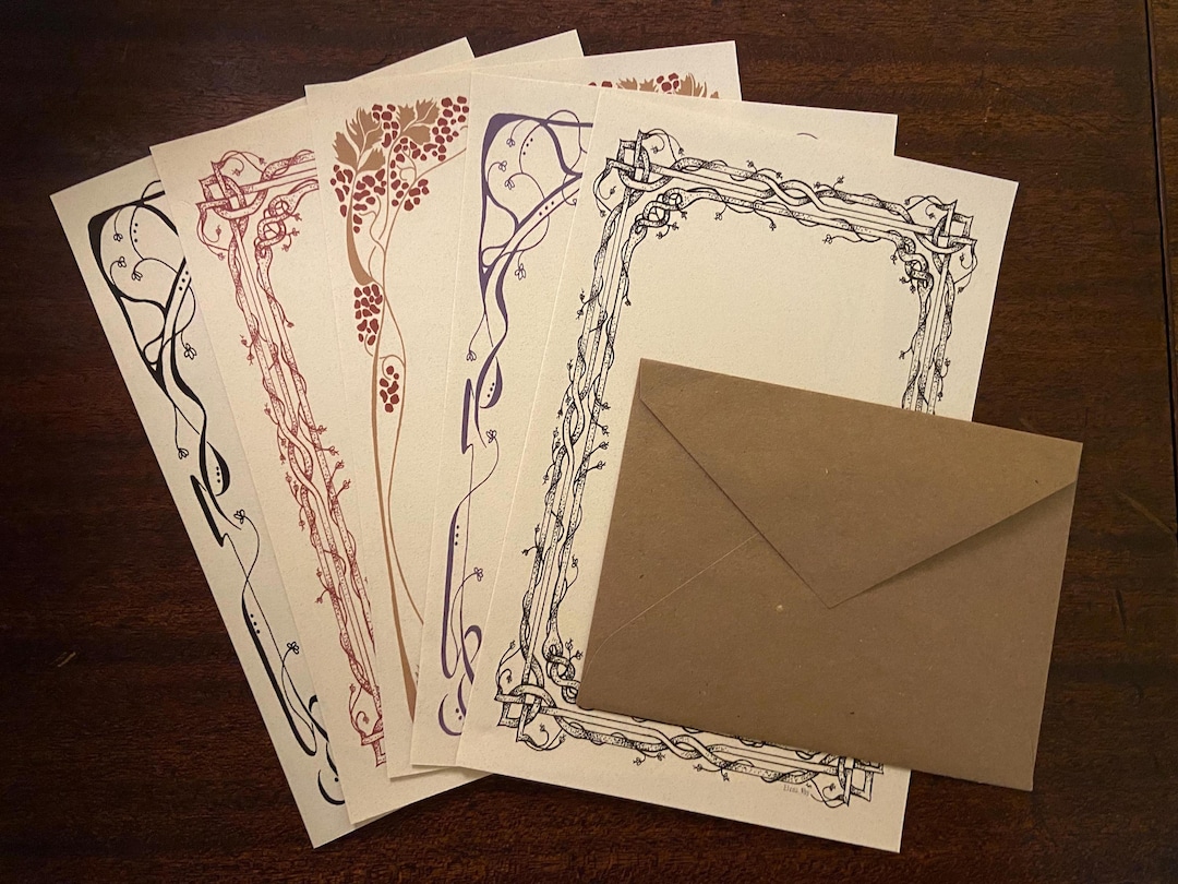 Variety Pack! Small Assorted Art Nouveau Stationery Set With Envelopes - Etsy