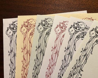 Misprinted Writing Paper Variety Pack | Letter-sized Art Nouveau B-grade stationery set with envelopes