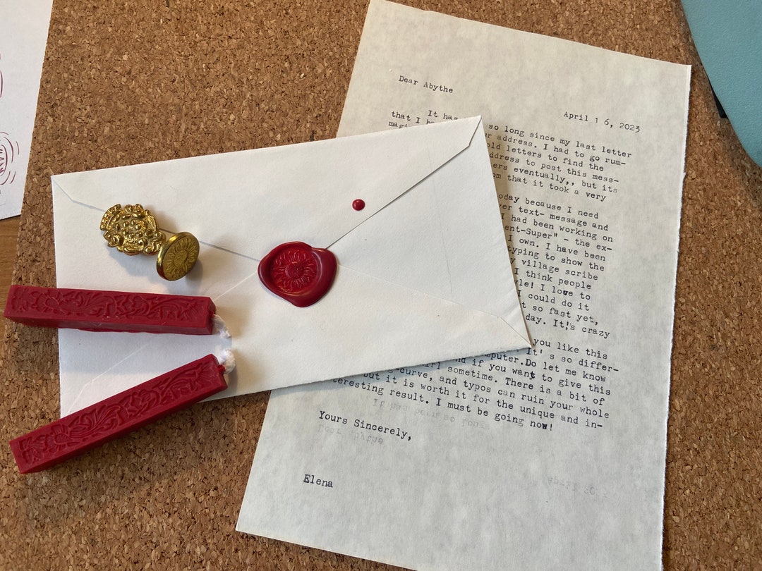 Custom Typewritten Letter, Poem, Message, Etc halfletter Sized, Multi