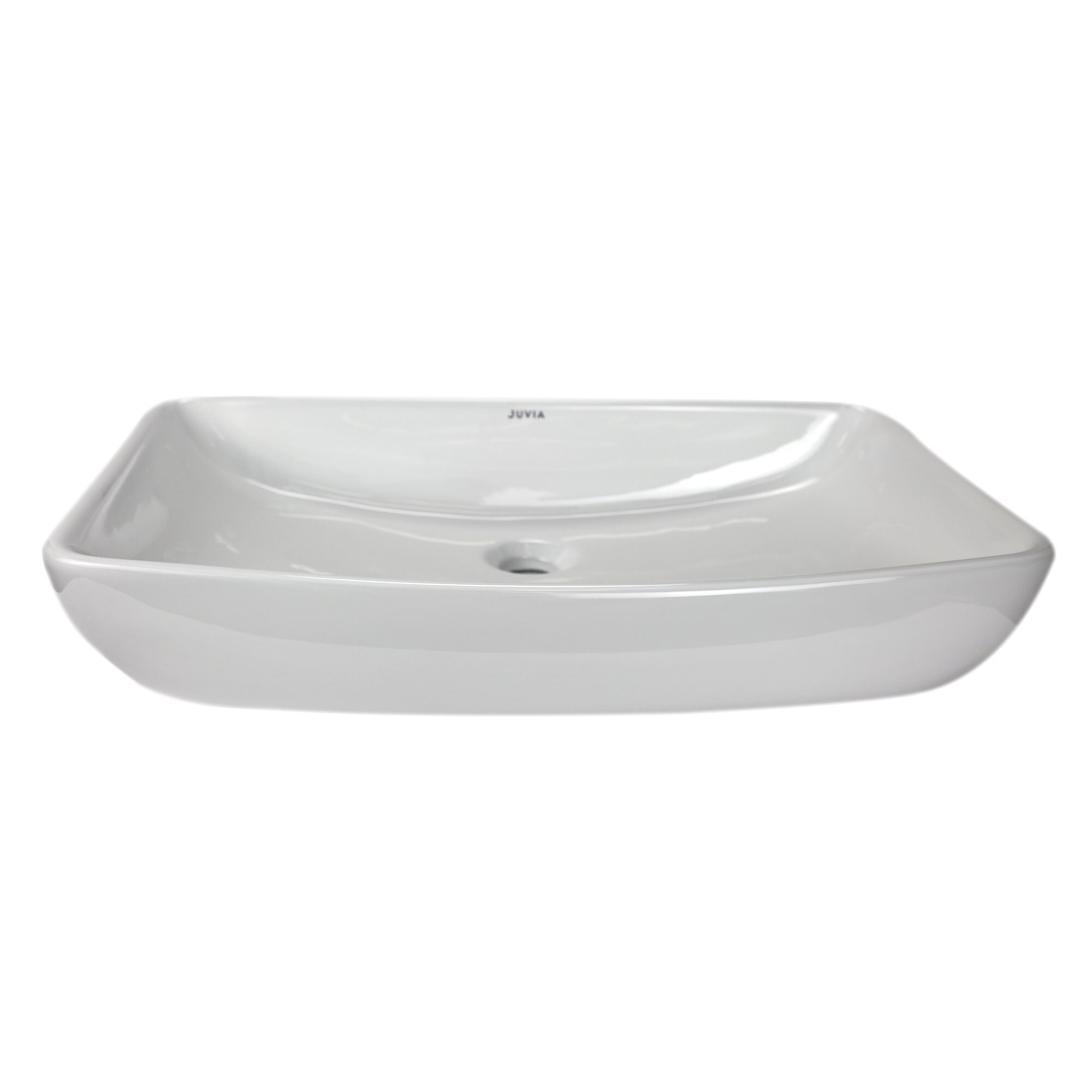 White Vitreous China Rectangular Sink Glossy White Etsy Hong Kong