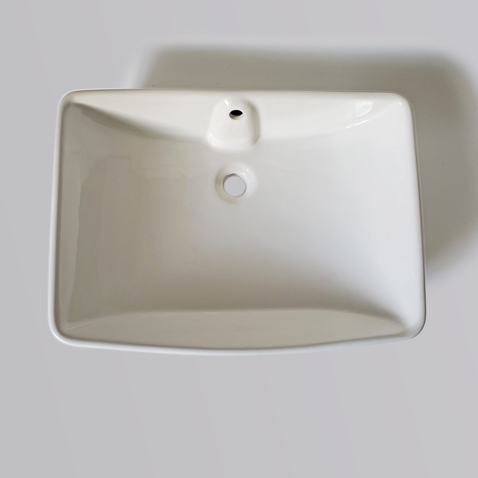 White Vessel Sink w/ overflow Modern Countertop Washbasin Etsy