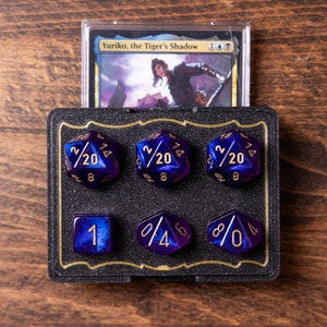 Magic the Gathering - Commander Life Counter Box / Tray for Yuriko (Dark Purple Dice)