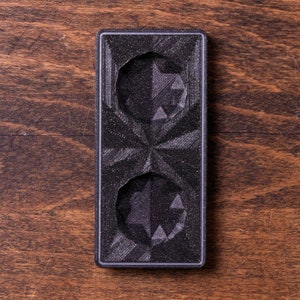 D20 Life Counter Box for Magic the Gathering Oversized Bundle Spindown - Black with Silver Inlay