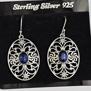 Natural Blue Kyanite Earrings, 925 Sterling Silver, Designer Earring, Dangle Drop Earring, Kyanite Jewelry, Gift For Her, Wedding Gift