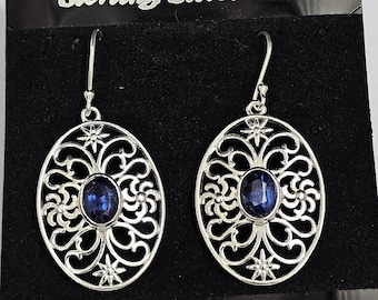 Natural Blue Kyanite Earrings, 925 Sterling Silver, Designer Earring, Dangle Drop Earring, Kyanite Jewelry, Gift For Her, Wedding Gift