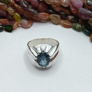 Natural Kyanite Ring, Gemstone Ring, Sterling Silver Ring, Kyanite Jewelry, Designer Ring, Handmade Ring, Gift For Him, Promise Ring