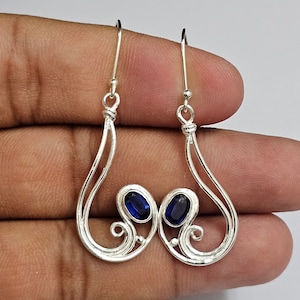 Natural Blue Kyanite Earrings, 925 Sterling Silver, Designer Earring, Dangle Drop Earring, Kyanite Jewelry, Gift For Her, Wedding Gift