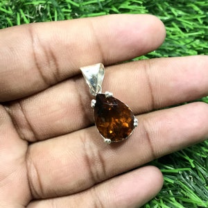 AAA Quality Honey Quartz Pendant, AAA Honey Quartz Silver Pendent, AAA Quartz Quality Pendant, 925 Sterling Silver, Wedding Gift, For Gift