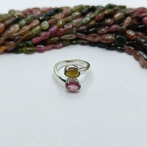 Natural Tourmaline Ring, Gemstone Ring, Sterling Silver Ring, Tourmaline Jewelry, Designer Ring, Handmade Ring, Gift For Her, Promise Ring