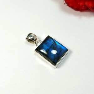 Labradorite Pendant, 925 Sterling Silver, Gemstone Pendant, Natural Labradorite Necklace, Gift For Her, Wedding Gift, Statement Pendant