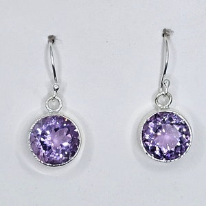 Natural Amethyst Earring, 925 Sterling Silver Earring, Gemstone Earring, Dangle Drop Earrings, Anniversary Gift, Women Gift, Gift For Her