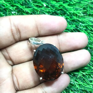 AAA Quality Honey Quartz Pendant, AAA Honey Quartz Silver Pendent, AAA Quartz Quality Pendant, 925 Sterling Silver, Wedding Gift, For Gift