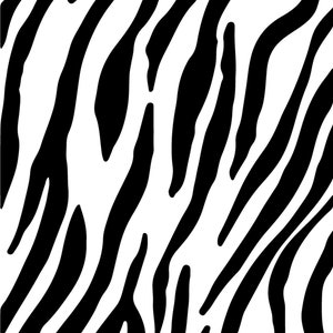 May include: A black and white zebra stripe pattern. The design features irregular, curved black stripes against a white background. The stripes vary in width and direction, creating a dynamic and textured appearance. This pattern is suitable for various applications.