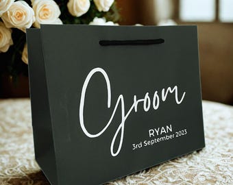 Groom gift bag / Groom gift / Groom wedding gift / Wedding Day gift / bridal party gift bag / personalised gift bags / partner wedding gift