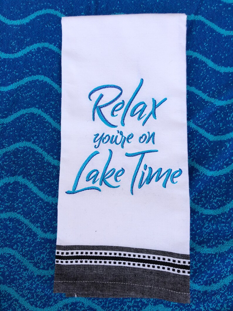 Lake Tea Towelslake Home Decort Towelkitchen Towelon Lake Etsy