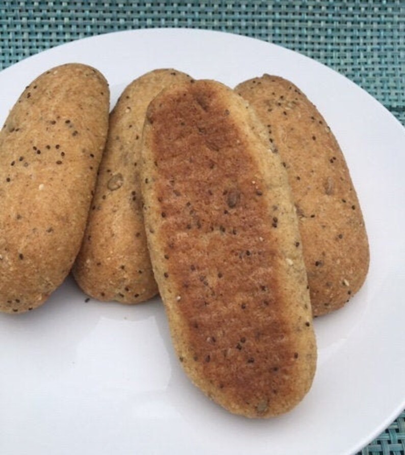 Keto 'multigrain' Bread Hot Dog Buns Gluten Free Dairy Free Sub Roll