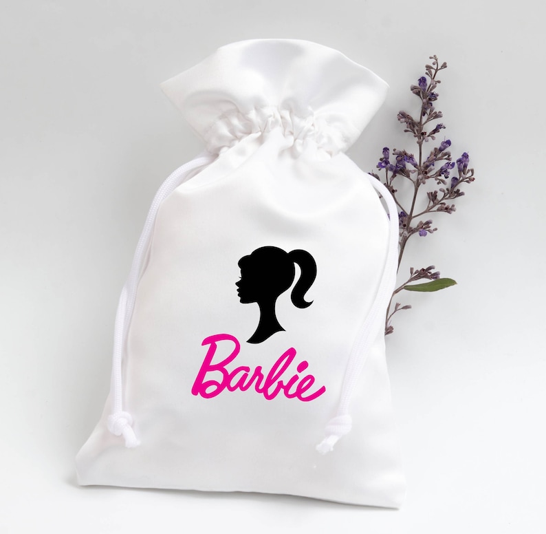 Barbie Doll Party Favor Bags Pink and Black Barbie Favor - Etsy