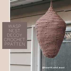 PATTERN: Wasp Nest Decoy I Wasp Nest Deterrant I Crochet Wasp Nest Decoy I Bee Hive Decoy