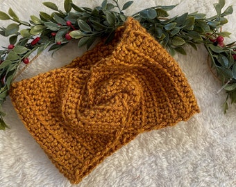 PATTERN: Lydia Earwarmer I Crochet Earwarmer I Crochet Headband I Crochet Headwrap