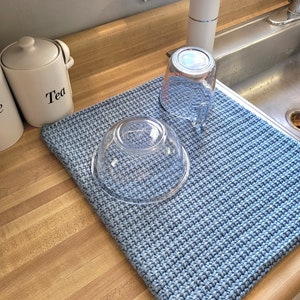 Unique Bargains Dish Drying Mat Set Reusable Sink Drain Pad Heat