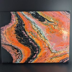 Original Acrylic Pour Paintings - Colorful and Unique Artwork - Glows Under Black Light