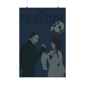 The Phantom of the Opera: A mystical musical Poster Made Entirely from the Movie Script