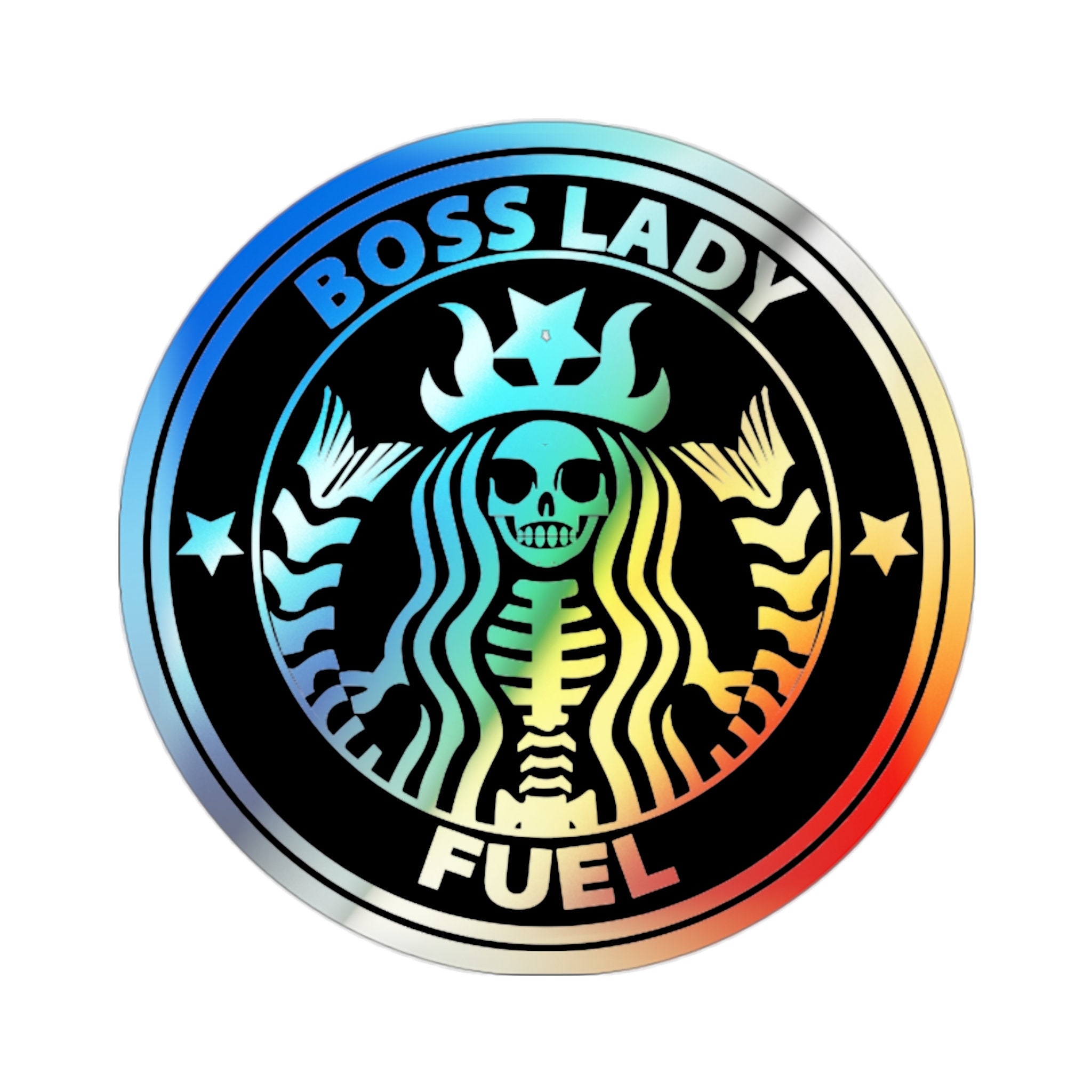 スターバックス スケルトンロゴ ホログラフィック ダイカット