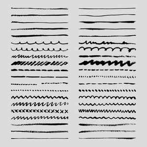 Handgemaakte Brush Stroke Vector Set - Gemakkelijk te gebruiken voor alle doe-het-zelf-ontwerpprojecten
