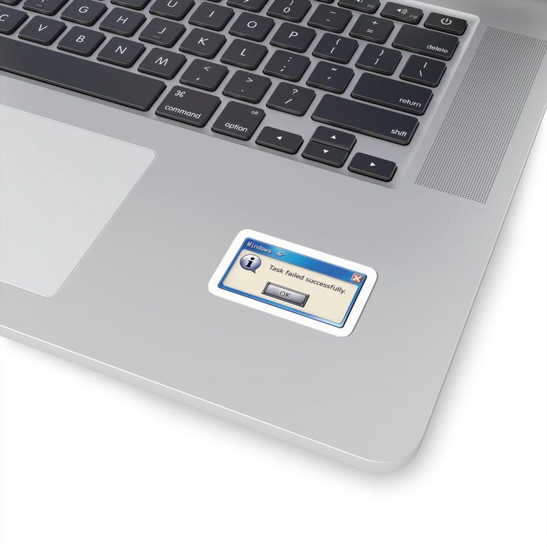 Retro Windows XP Error Sticker: Funny 