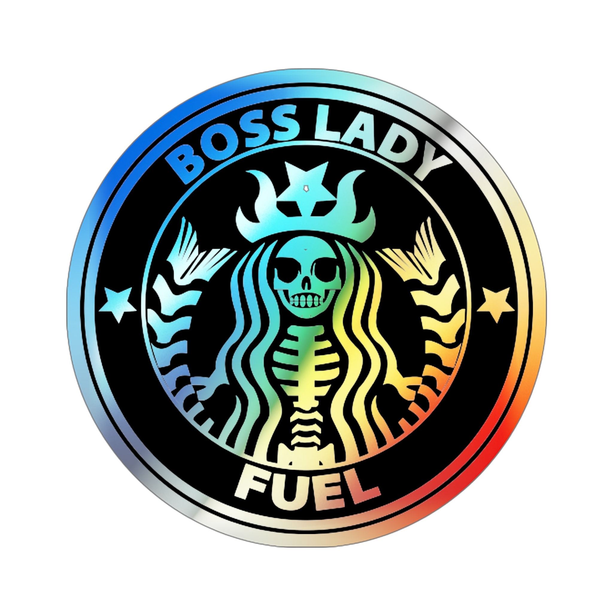 スターバックス スケルトンロゴ ホログラフィック ダイカット