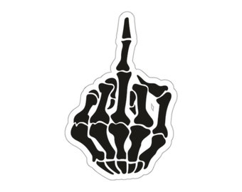 Skelett Mittelfinger Sticker: Sassy Goth Humor