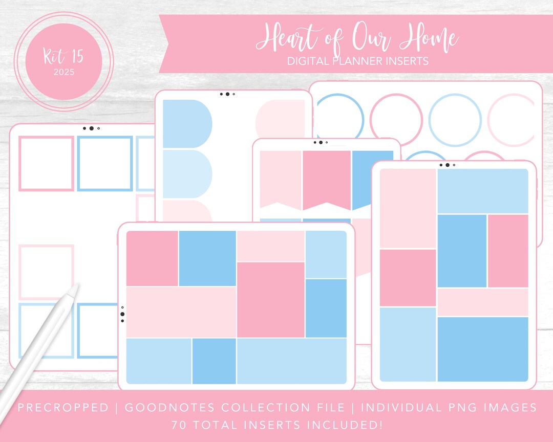 2025 Kit 15 Digital Planner Inserts | Heart of Our Home | Goodnotes ...