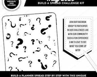 May 2026 Build a Spread Challenge Kit | Mystery Digital Stickers (Goodnotes, Noteful, PNGs)