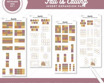 September 2026 Kit 1 Planner Insert Expansion Pack | Fall is Calling | Goodnotes Files + Noteful Files + Individual PNGs