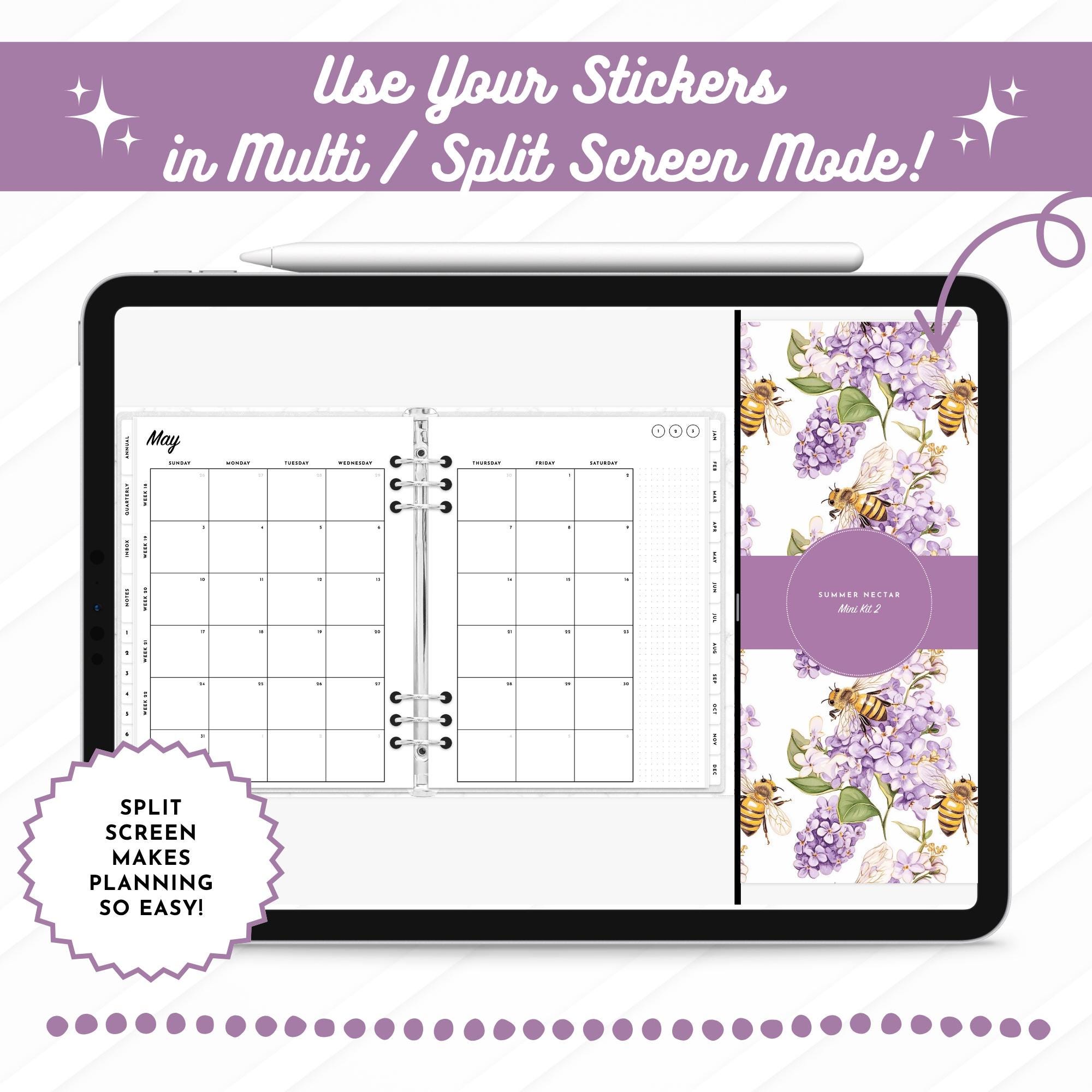 Mini Split Sticker 2026 Mini Kit 2 Sticker Book | Summer Nectar | Split Screen | Digital ...