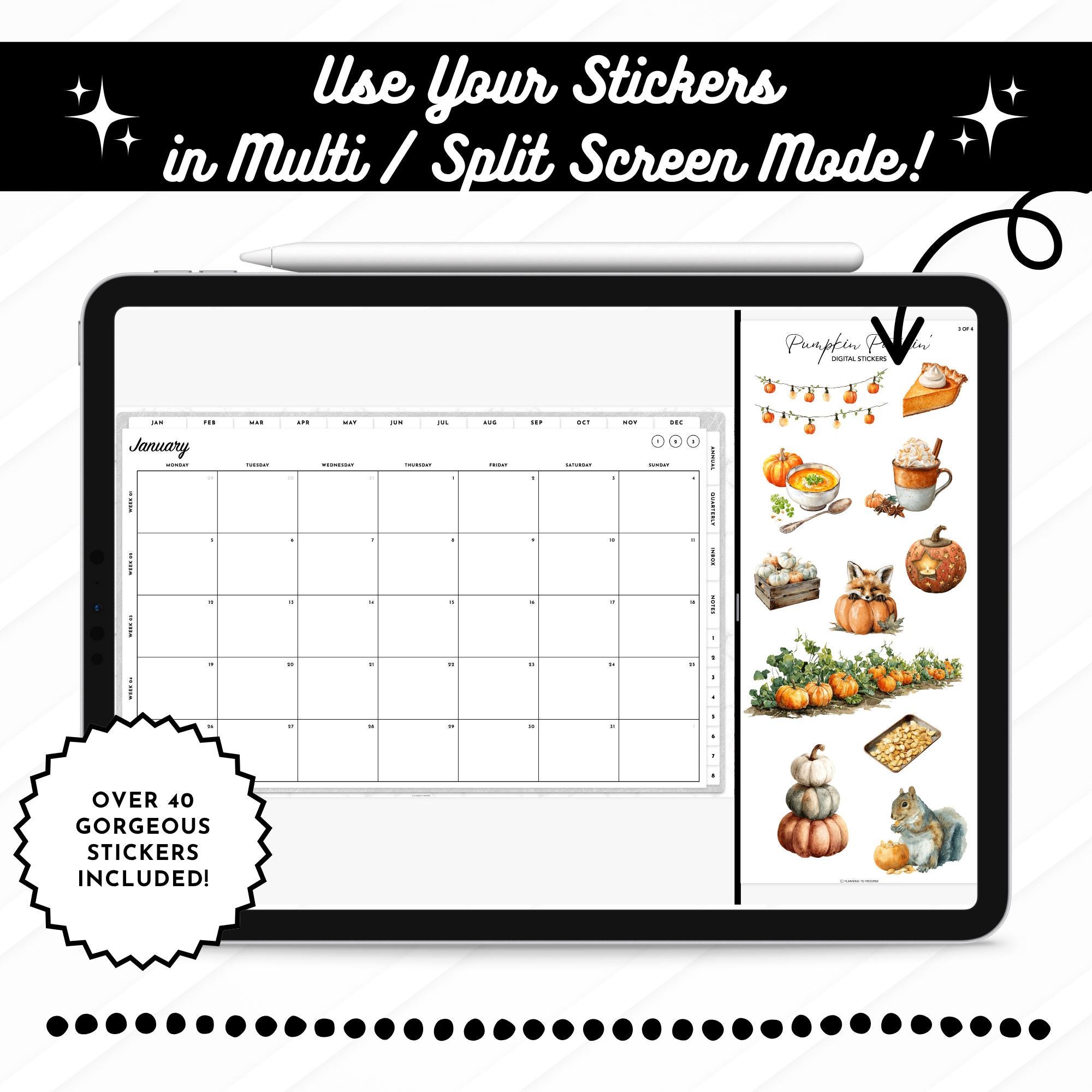 Pumpkin Patchin' Digital Sticker Collection | Digital Planner Stickers ...