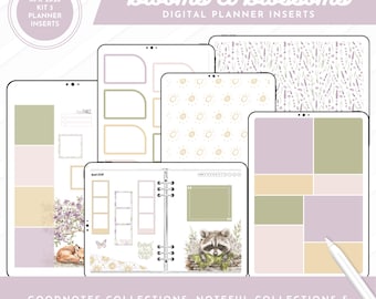 April 2026 Kit 3 Digital Planner Inserts | Blooms & Blossoms | Goodnotes + Noteful Collections | Individual PNGs
