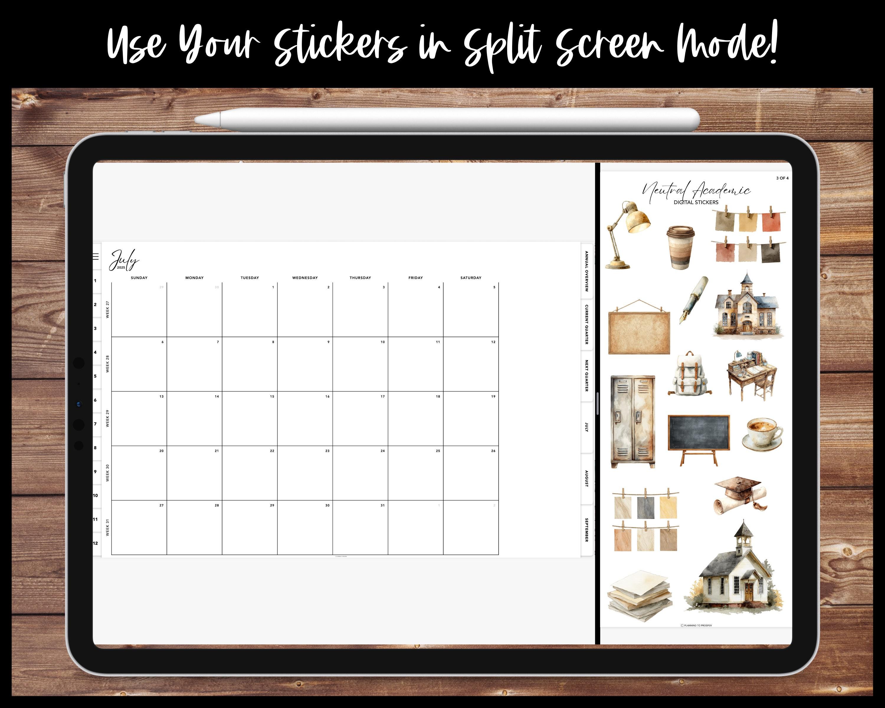 Neutral Academic Digital Sticker Collection | Digital Planner Stickers ...