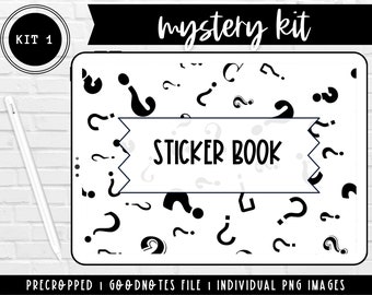 Mystery Kit 1 | Digital Sticker Book | Over 1200 Stickers | Pre-Cropped Stickers | Goodnotes File | Individual PNG Images |