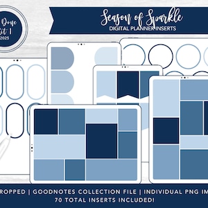 2025 Ta Done Kit 1 Digital Planner Inserts | Season of Sparkle | Goodnotes Collection Files + Individual PNGs | PreCropped