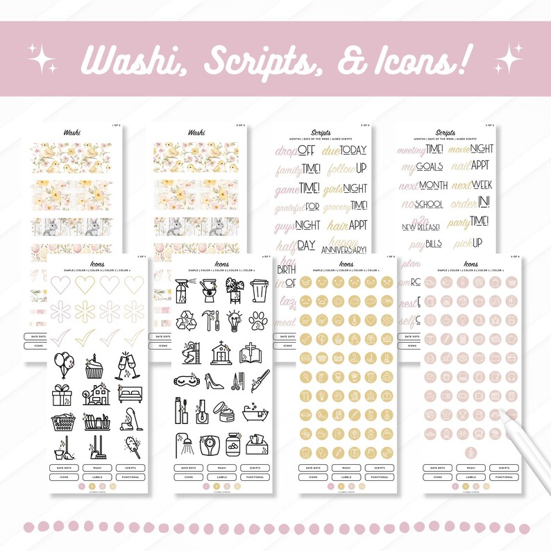April 2026 Kit 2 Essentials Sticker Book | Blessed & Blooming | Split ...