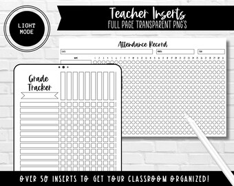 Teacher Planner Inserts | Light Mode | Portrait and Landscape Orientation Included | Prosper You Planner Hub System