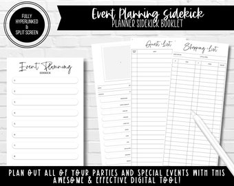 Event Planning Sidekick - Planner Sidekick Booklet | Split Screen & Phone Friendly | Fully Hyperlinked Digital Planner | Digital Accessory