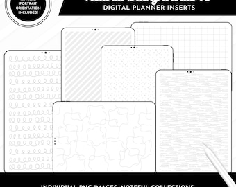 Neutral Backgrounds Volume One Planner Inserts | Portrait + Landscape + Ringed | Goodnotes + Noteful Collection Files + Individual PNG's