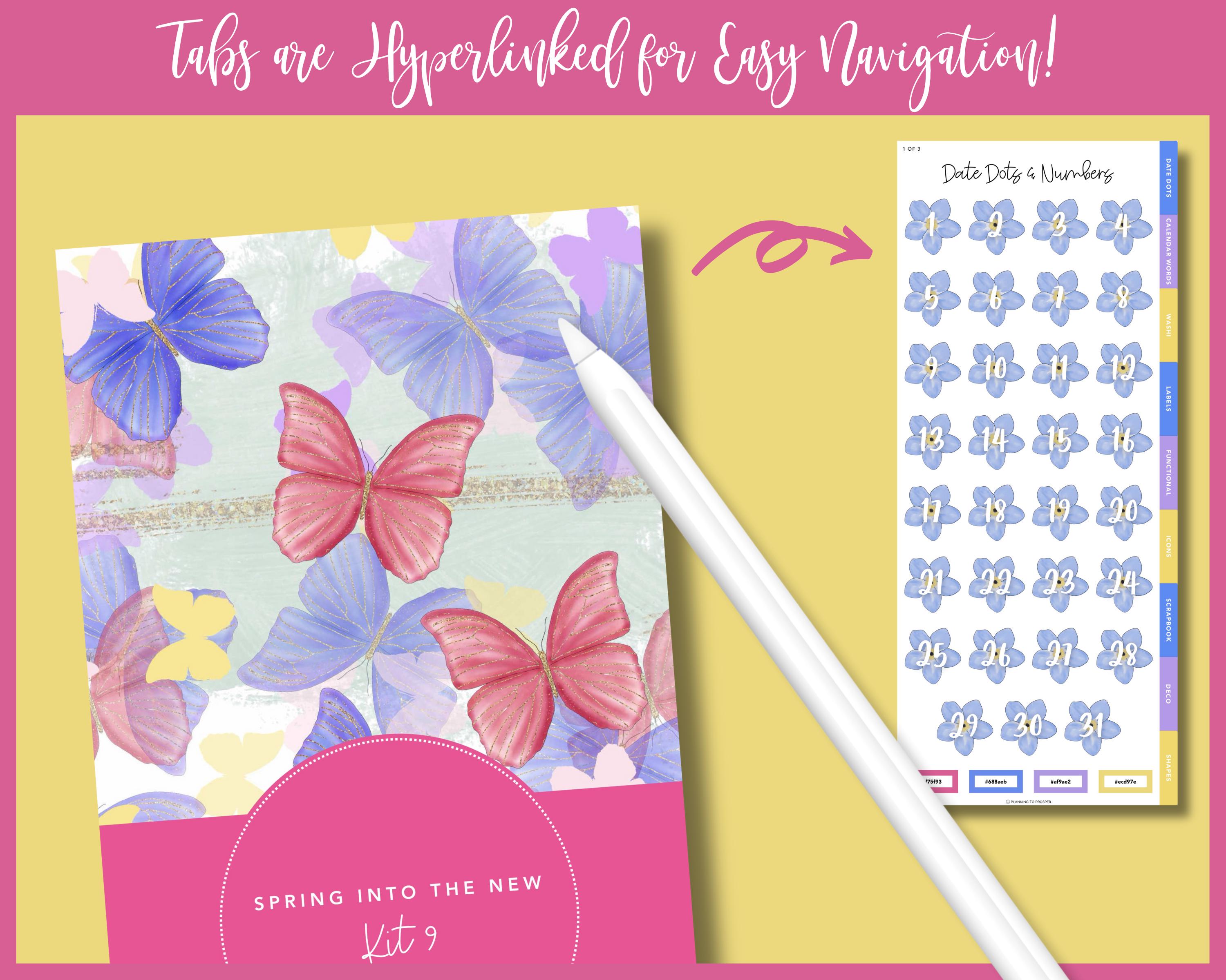 Split Paper Sticker 2025 Kit 9 Split Screen Sticker Book | Spring Into the New | Spring ...