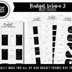 Budget Volume 2 | Widget Overlays | Budget Inserts for Widget Shapes | Goodnotes File + Individual PNG's included!