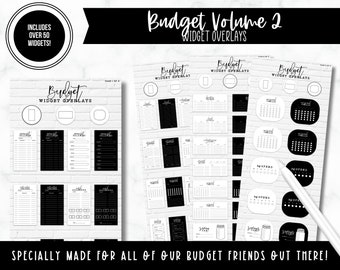 Budget Volume 2 | Widget Overlays | Budget Inserts for Widget Shapes | Goodnotes File + Individual PNG's included!