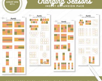 August 2026 Kit 2 Planner Insert Expansion Pack | Changing Seasons | Goodnotes Files + Noteful Files + Individual PNGs