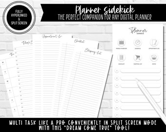 Planner Sidekick | Multi Task Like a Pro Using Split Screen Mode | Phone Friendly | Digital Planner Companion & Productivity Tool |